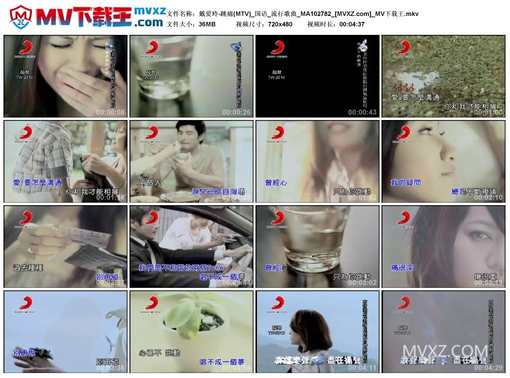 戴爱玲-跳痛(MTV)_国语_流行歌曲_MA102782